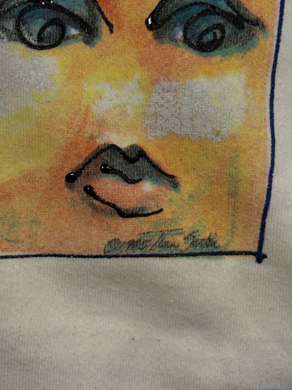 Vintage hand painted Fruit of the Loom Best Vintage Sun Moon and Stars - Picture 4 of 8